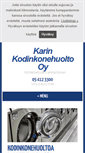 Mobile Screenshot of karinkodinkonehuolto.fi